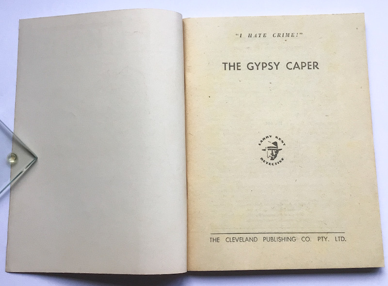 Larry Kent The Gypsy Caper Australian Detective paperback book No644